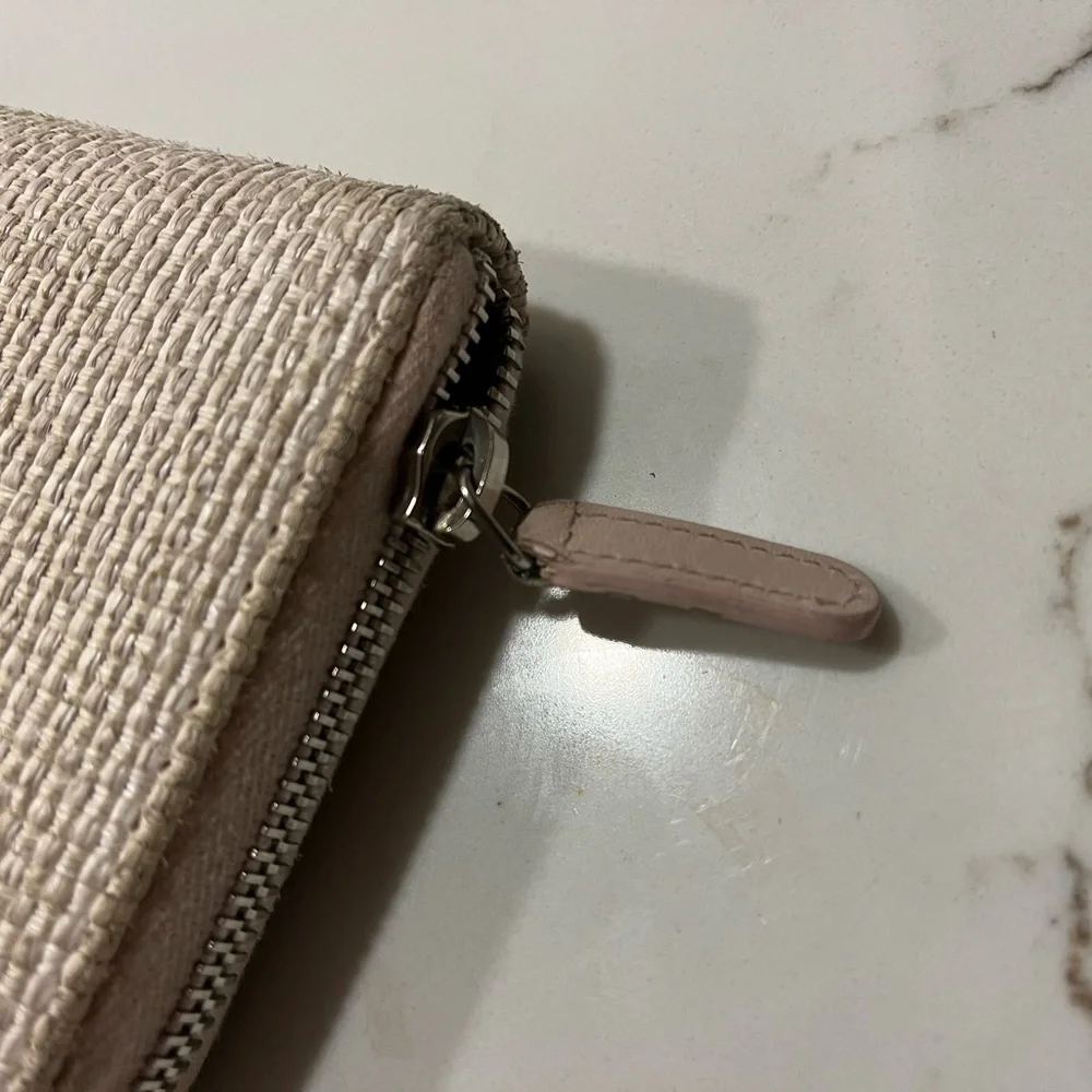 Chanel Zippy linen wallet